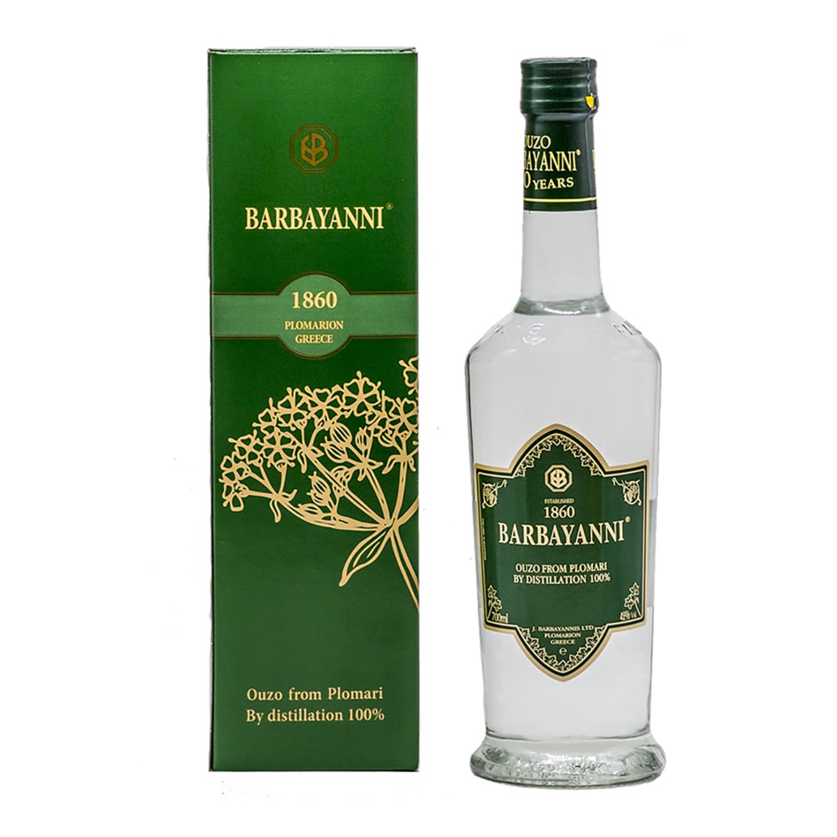Barbayanni Ouzo Green 700ml - Kent Street Cellars