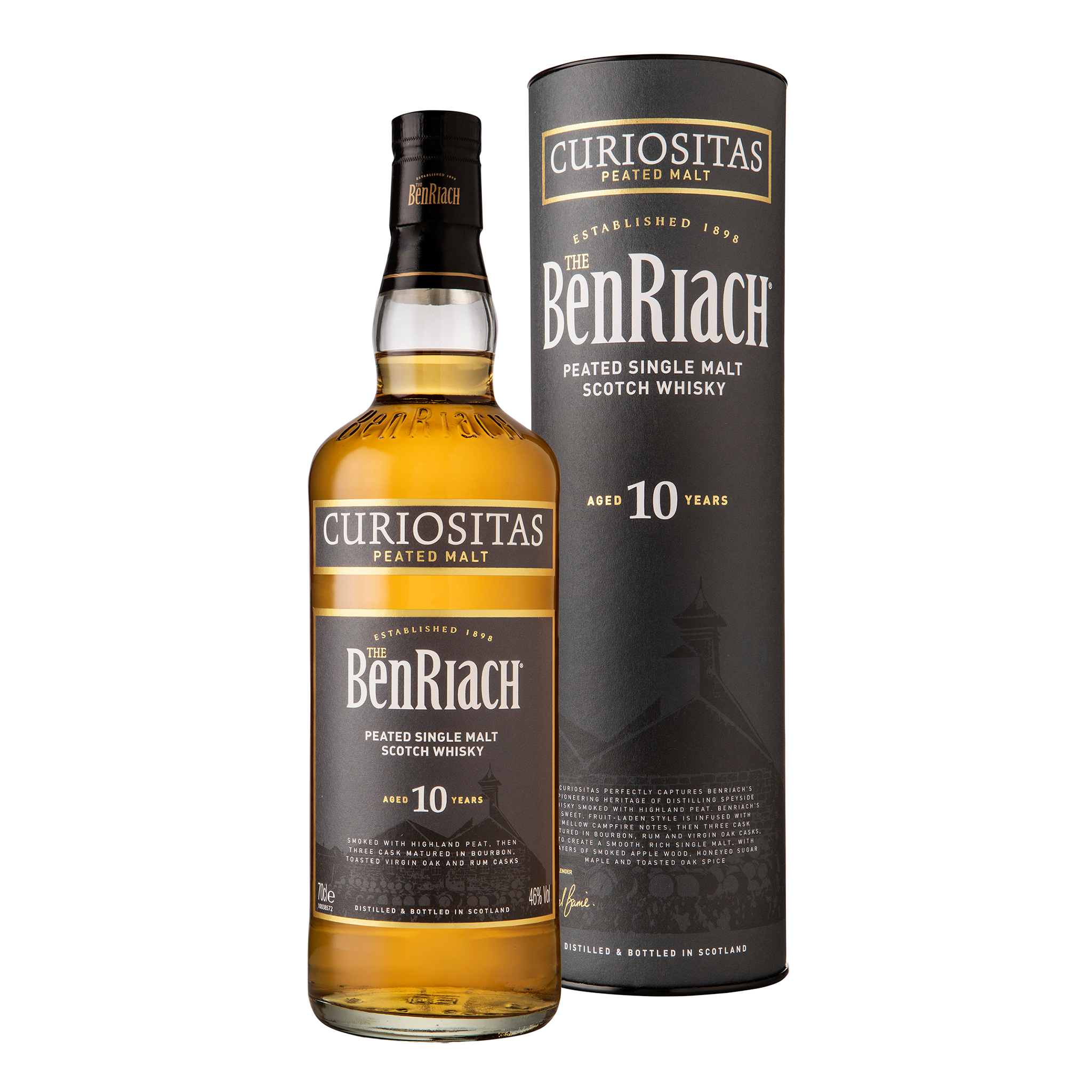Benriach Curiositas Peated 10 Year Old Single Malt Scotch Whisky 700ml - Kent Street Cellars