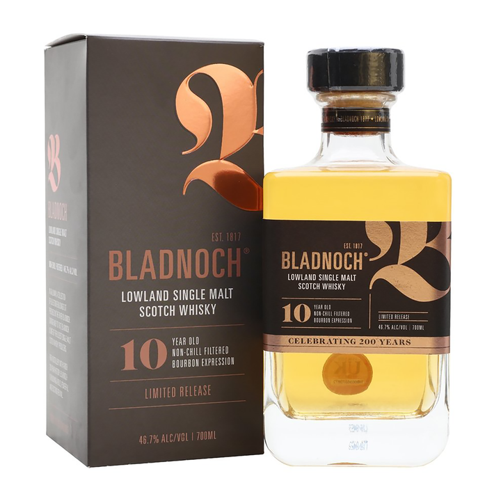 Bladnoch 10 Year Old Single Malt Scotch Whisky 700mL