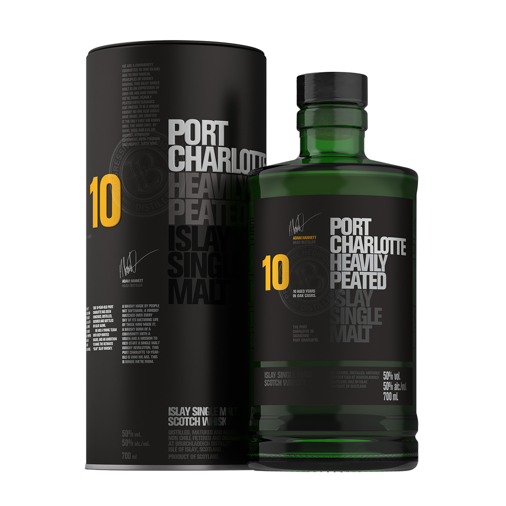 Bruichladdich Port Charlotte 10 Year Old Heavily Peated Islay Single Malt Scotch Whisky 700ml - Kent Street Cellars