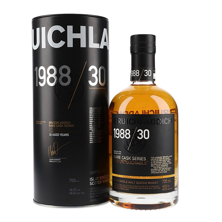 Bruichladdich Rare Cask Series The Untouchable 1988 30 Year Old Unpeated Single Malt Scotch Whisky 700ml