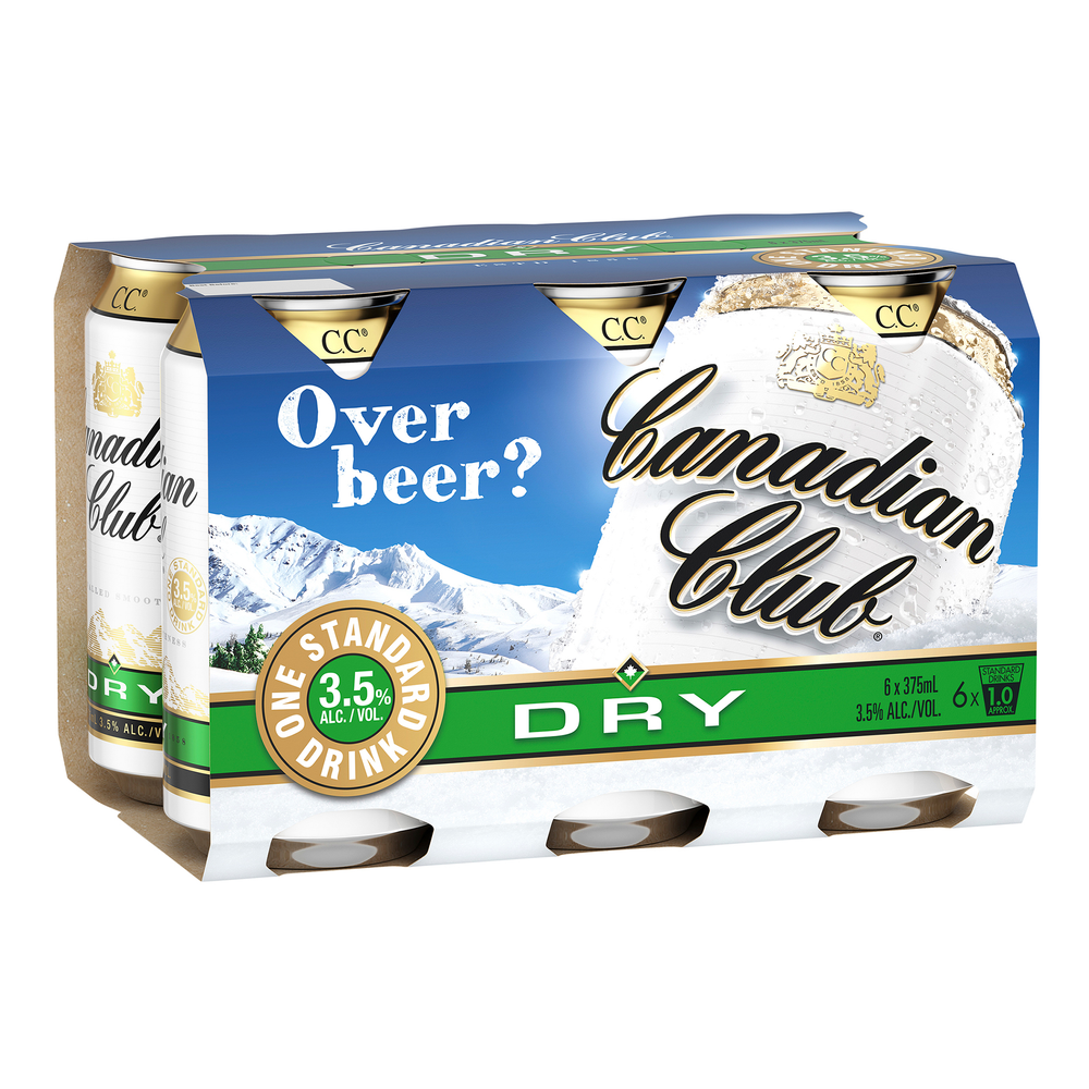 Canadian Club Whisky & Dry Cans  (6 Pack) - Kent Street Cellars