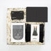 non alcoholic gift hamper with Re useable coffee travel mug, organic bar soap, A6 notebook and standard shopping tote  