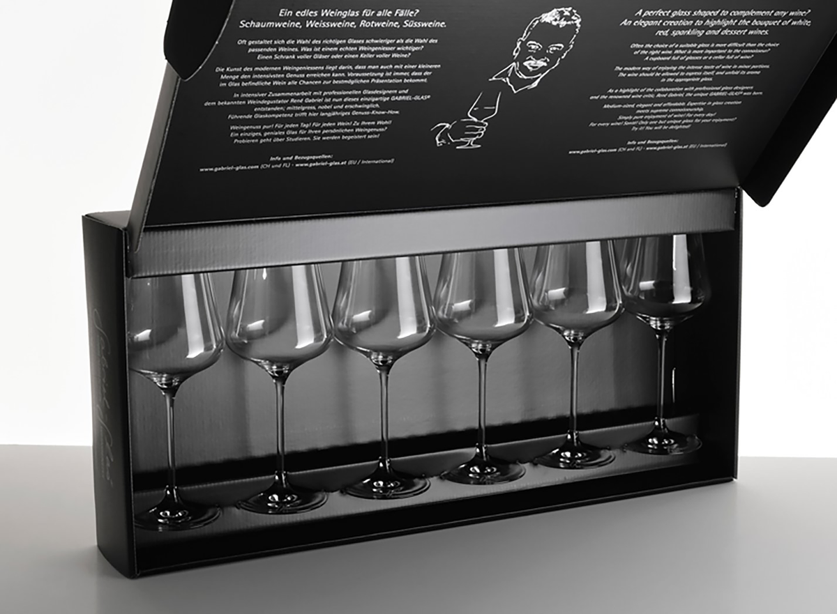 Gabriel-Glas Gold Edition Wine Glass Gift Box (6 Pack)