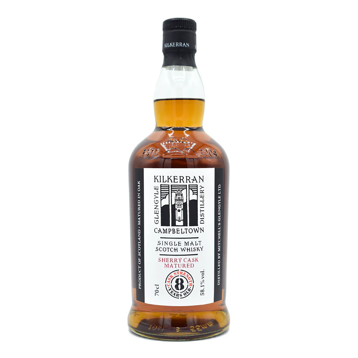 Glengyle Distillery Kilkerran 8 Year Old Cask Strength Sherry Cask Matured Scotch Whisky 700ml - Kent Street Cellars