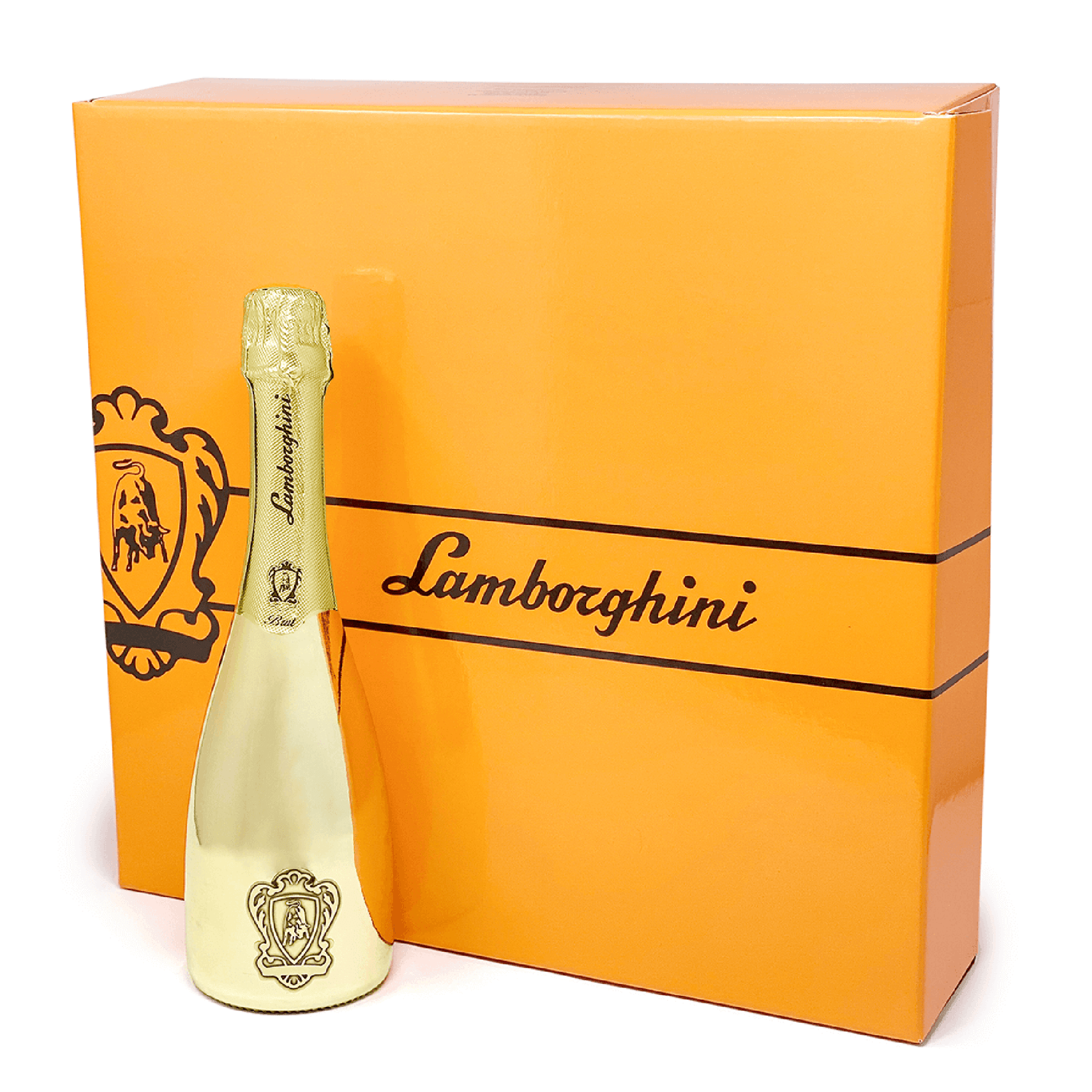 Lamborghini: Oro Vino Spumante with 2 Glasses Gift Set - Kent street Cellars
