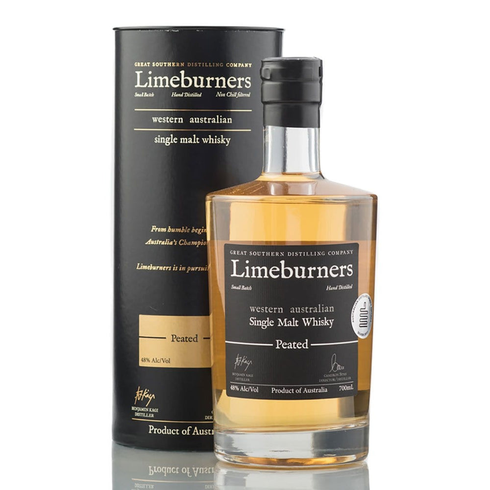 Great Southern Distillery Limeburners Peated Small Batch Single Malt Whisky 700ml - Kent Street Cellars
