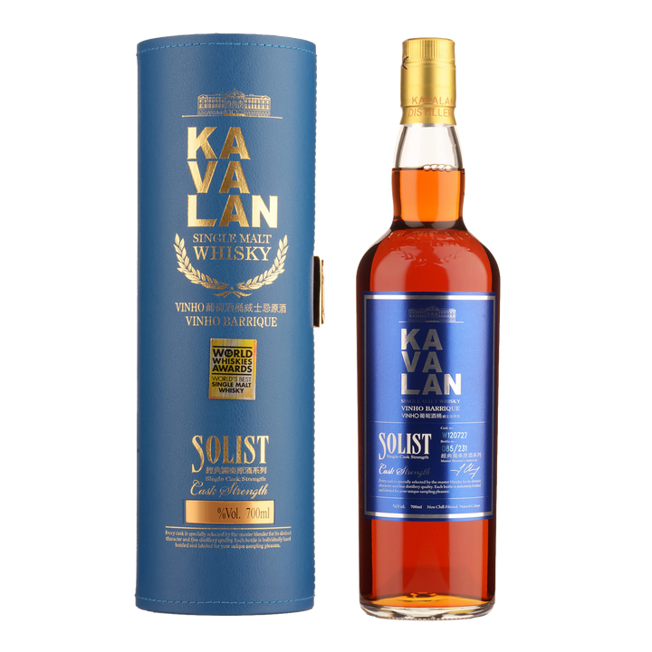 Kavalan Solist Vinho Barrique Cask Strength Single Malt Taiwanese Whisky 700ml (Leather Case)