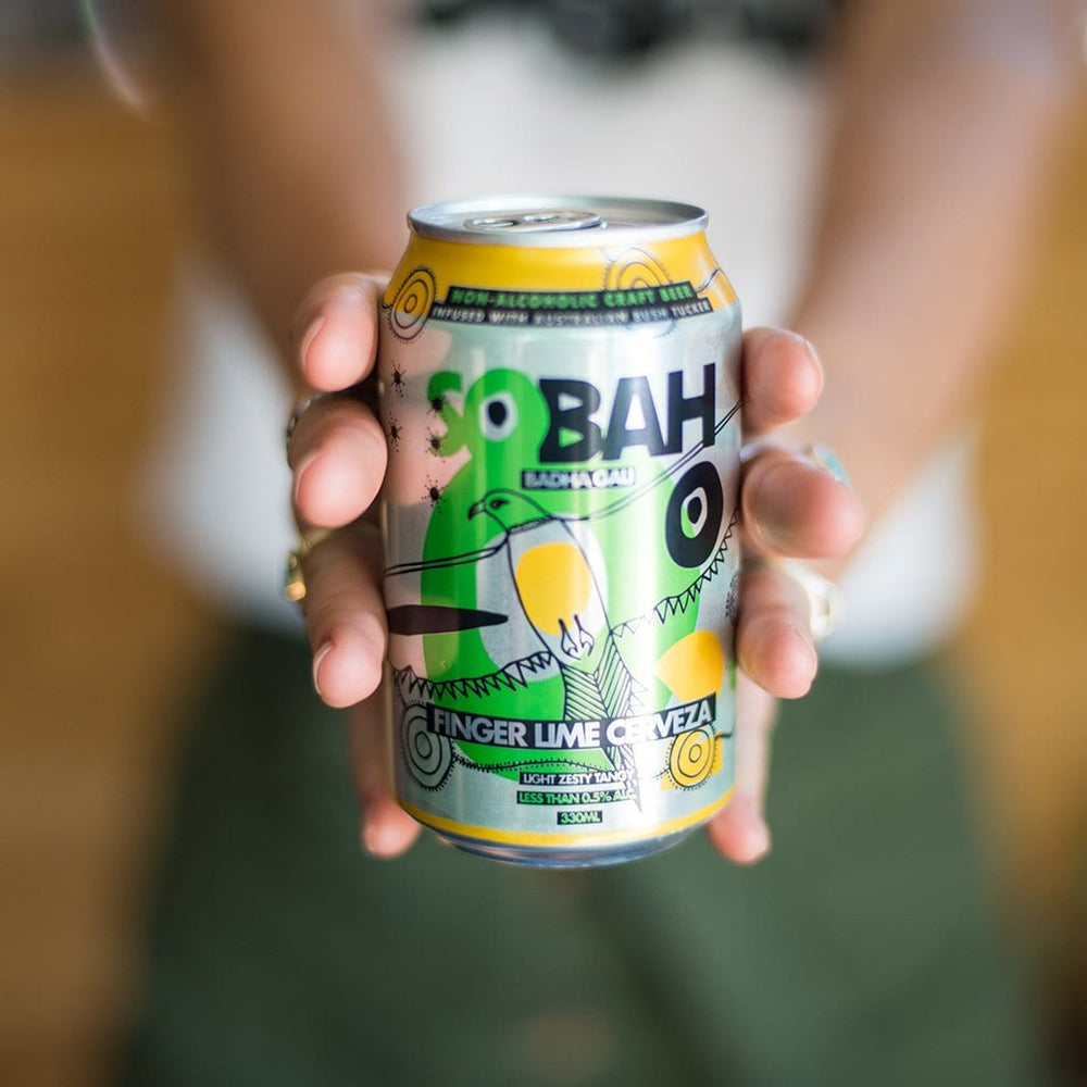 Sobah Finger Lime Non-Alcoholic Cerveza (4 Pack)