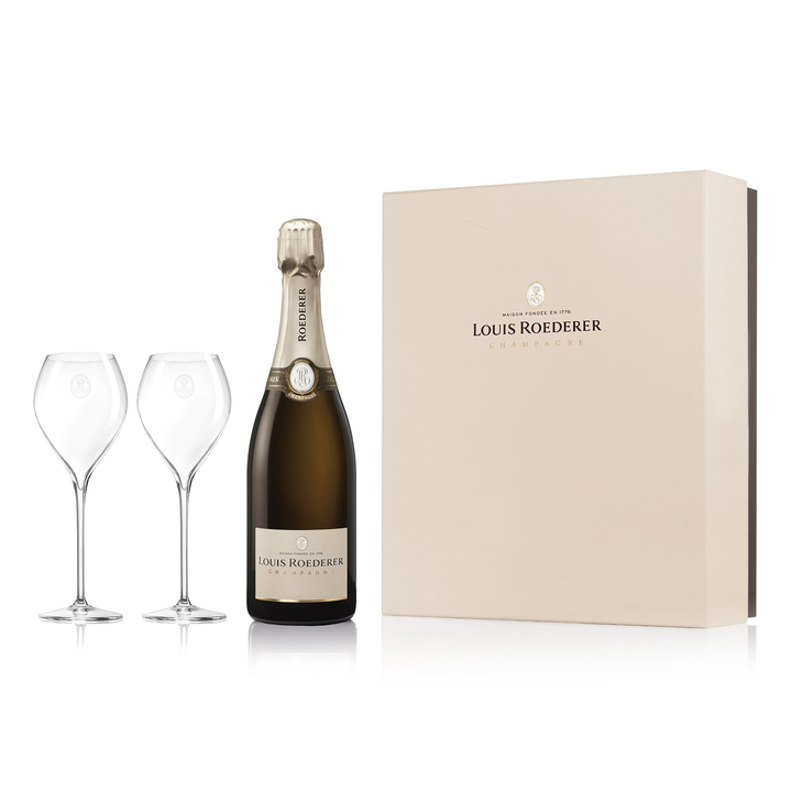 Louis Roederer Brut Premier NV +  2 Champagne Flutes