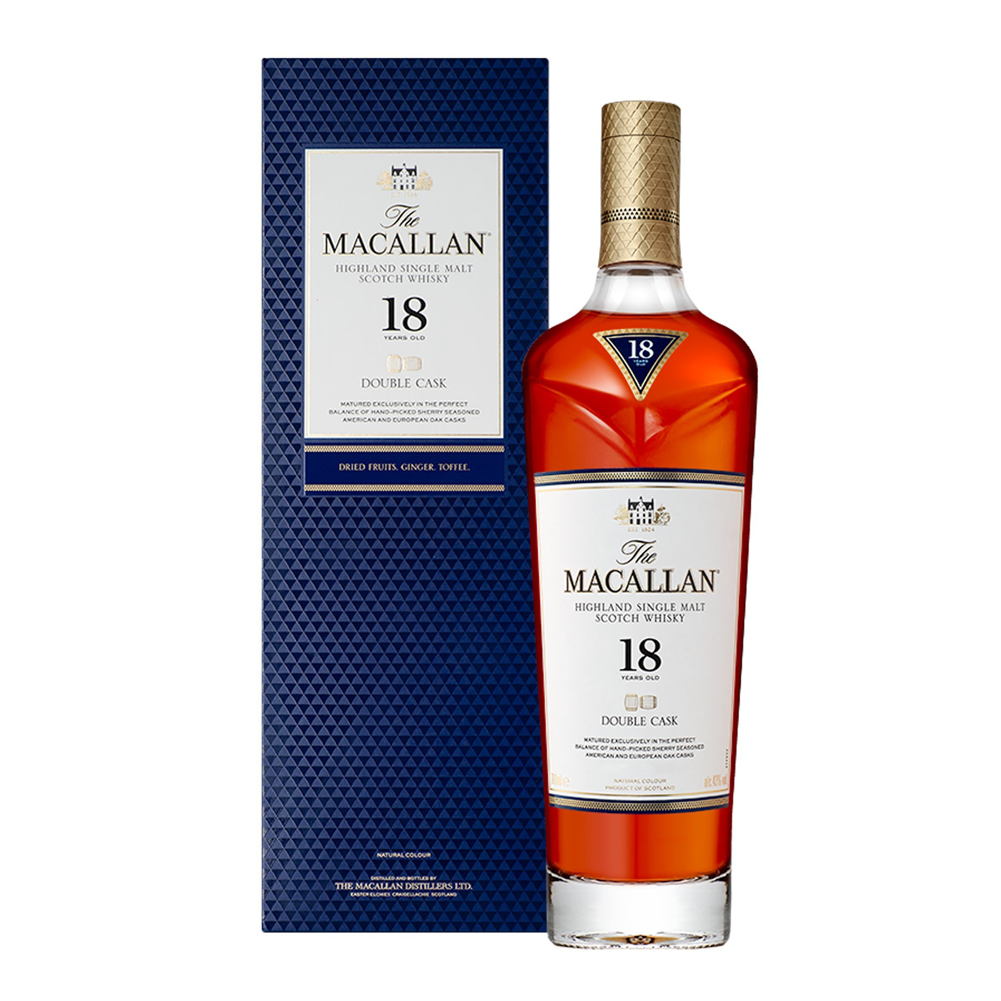 The Macallan Double Cask 18 Year Old Single Malt Scotch Whisky 700ml (2021 Release) - Kent Street Cellars