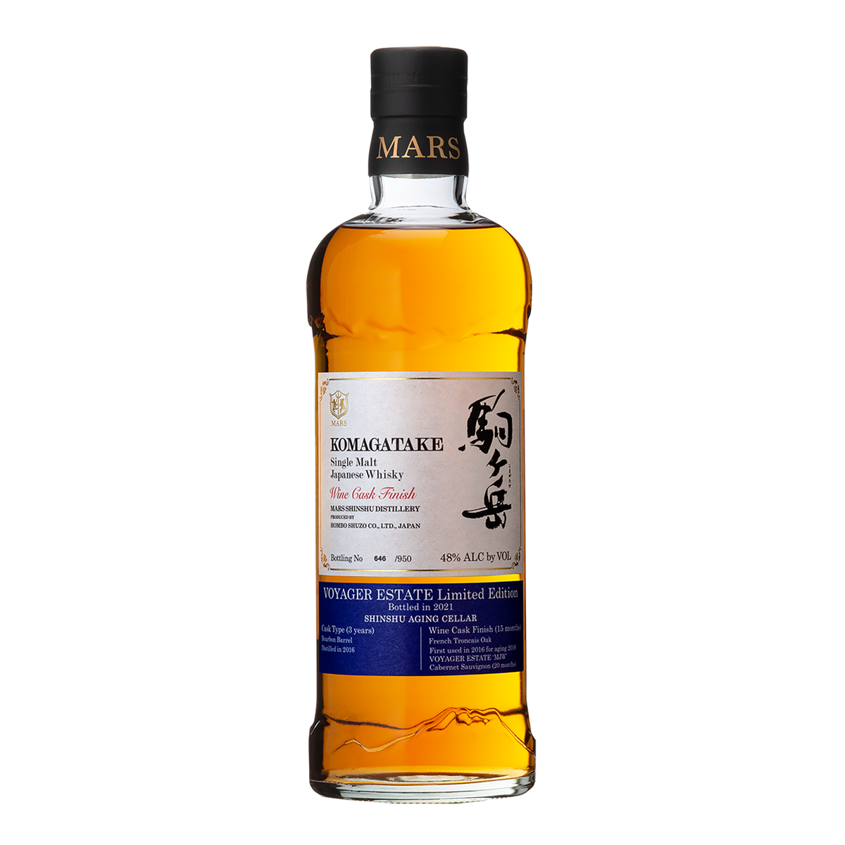 Mars Distillery Komagatake Voyager Estate Wine Cask Finish Single Malt Japanese Whisky 700ml (2021 Release) - Kent Street Cellars