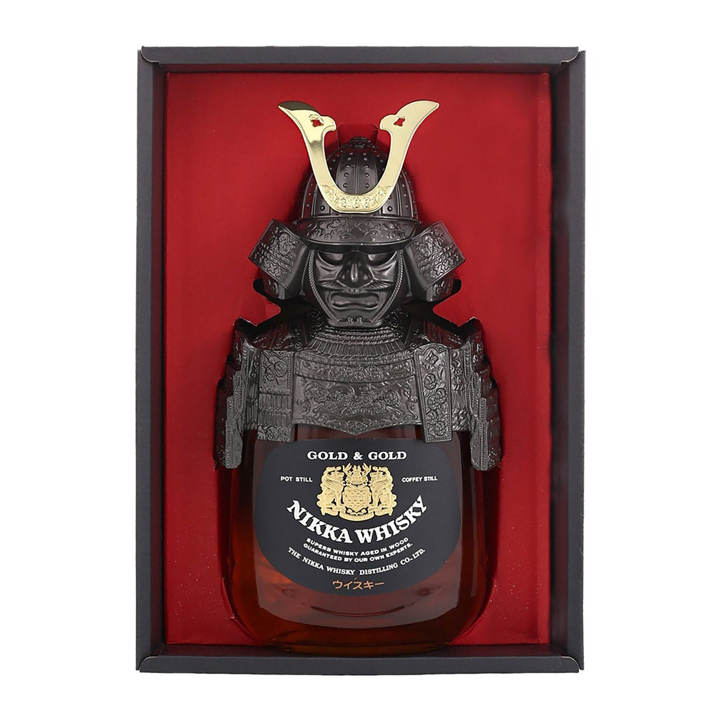 Nikka Gold & Gold Samurai Armour & Helmet Blended Japanese Whisky 750ml