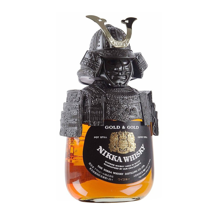 Nikka Gold & Gold Samurai Metallic Armour & Helmet Blended Japanese Whisky 750ml
