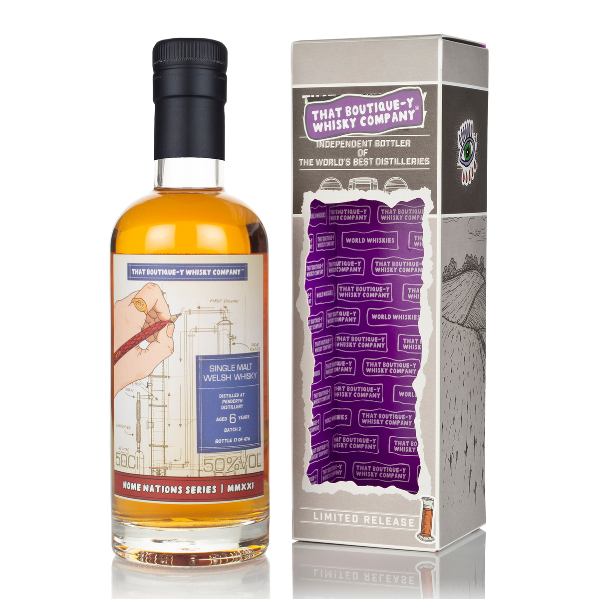 That Boutique-y Whisky Company Penderyn 6 Year Old Batch 2 Single Malt Welsh Whisky 500ml - Kent Street Cellars