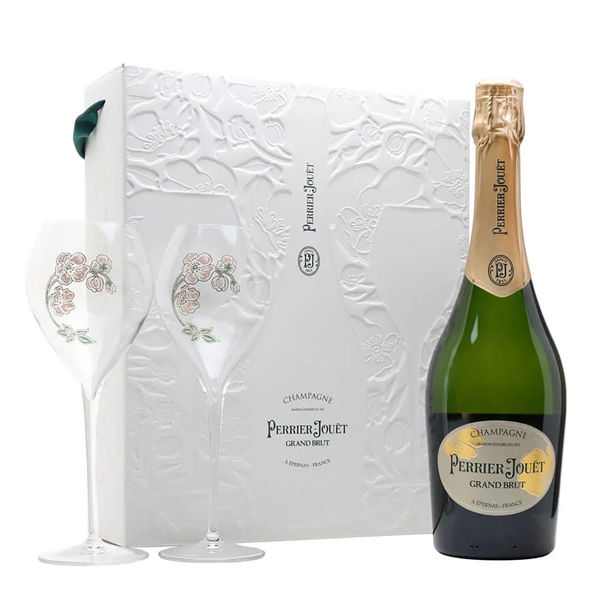 Perrier-Jouët Grand Brut NV + 2 Glasses Set | Kent Street Cellars