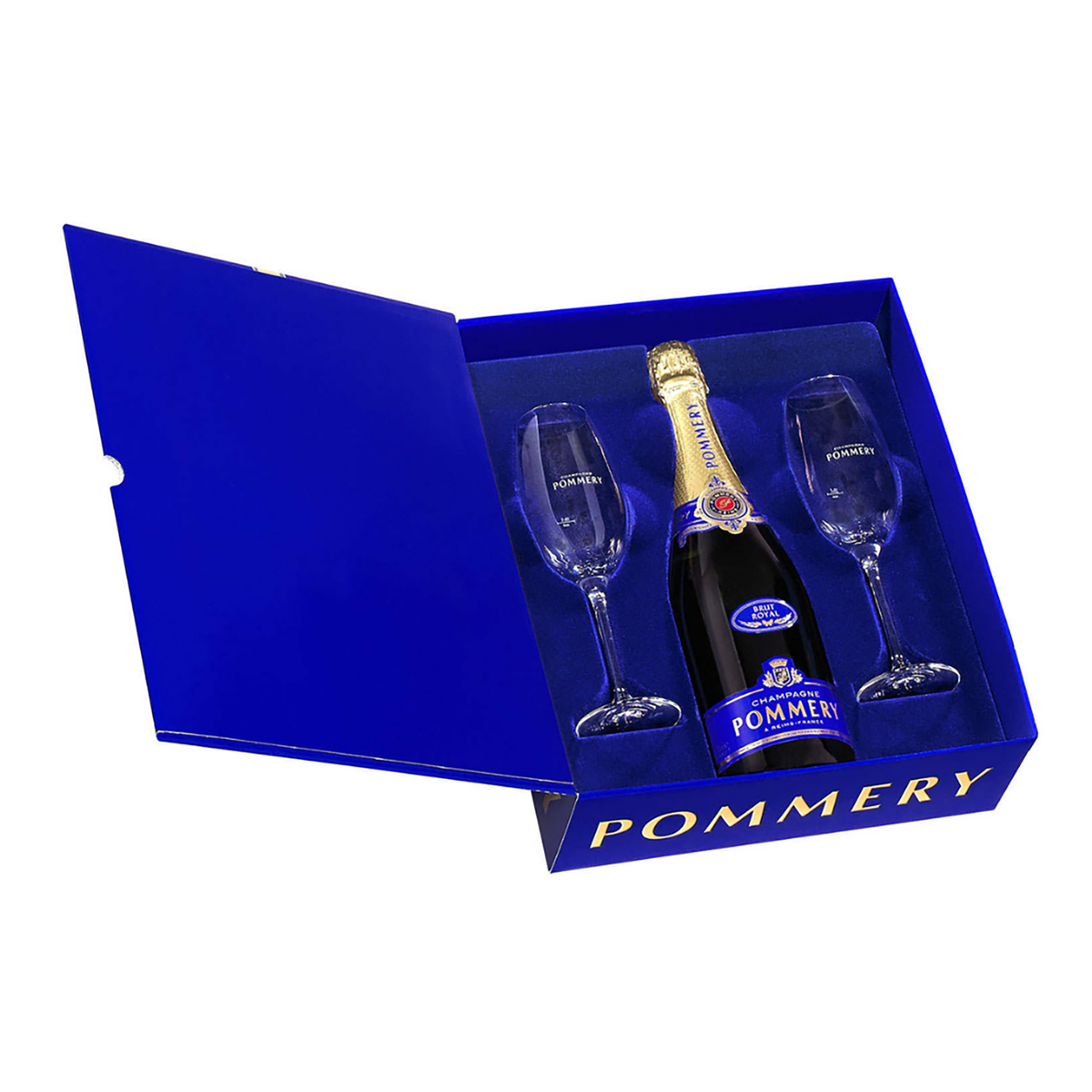 Pommery Champagne Brut Royal Coffret with 2 Champagne Glasses, 75 cl -  Delivery in Czech Republic by GiftsForEurope