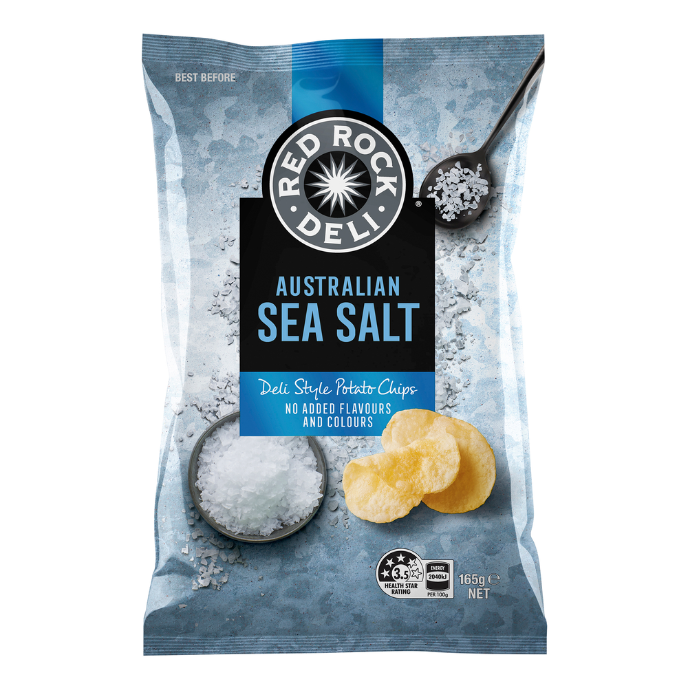 Red Rock Deli Sea Salt Potato Chips 165g - Kent Street Cellars