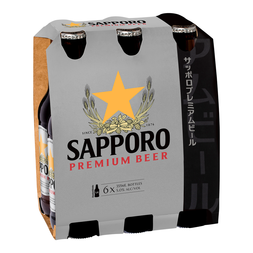 Sapporo Premium Beer (6 Pack) - Kent Street Cellars
