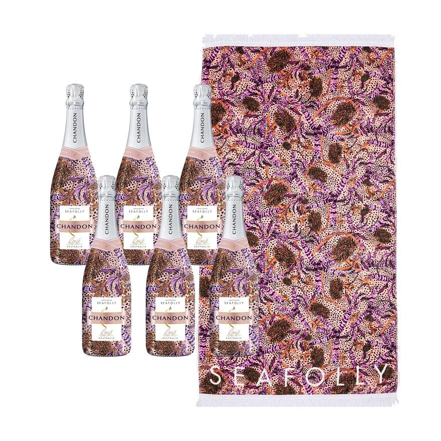 Chandon Brut Rosé NV Seafolly - 6 Bottles + Beach Towel