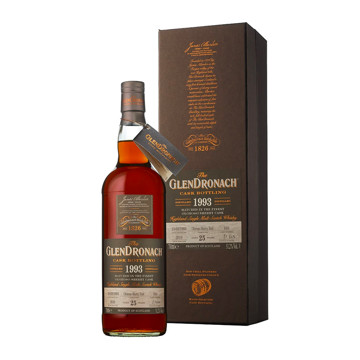 The Glendronach 1993 Single Cask #416 25 Year Old Single Malt Scotch Whisky 700ml - Kent Street Cellars