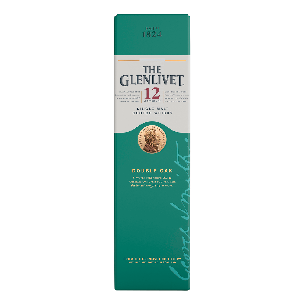 The Glenlivet 12 Year Old Single Malt Scotch Whisky Double Oak 700mL - Kent Street Cellars