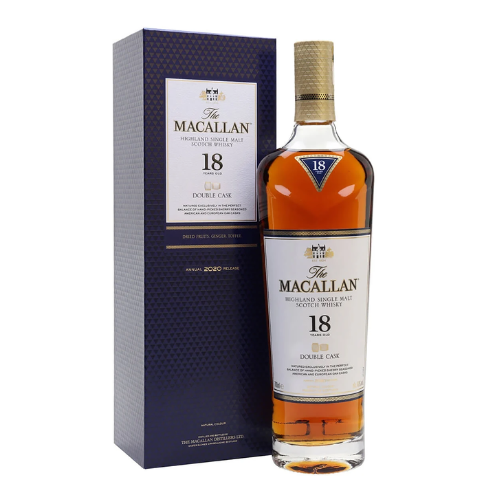 The Macallan Double Cask 18 Year Old Single Malt Scotch Whisky 700ml (2020 Release)