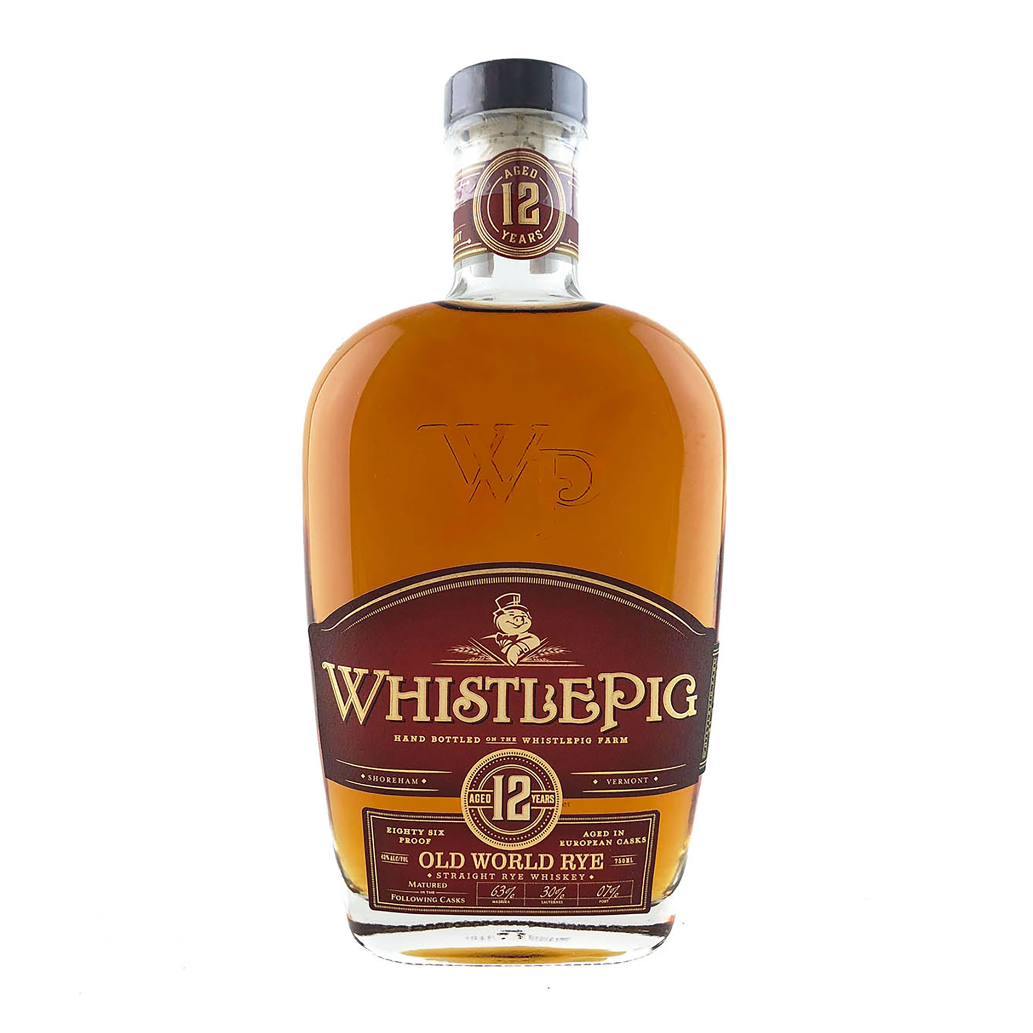 WhistlePig 12 Year Old Straight Rye Whiskey 750ml - Kent Street Cellars