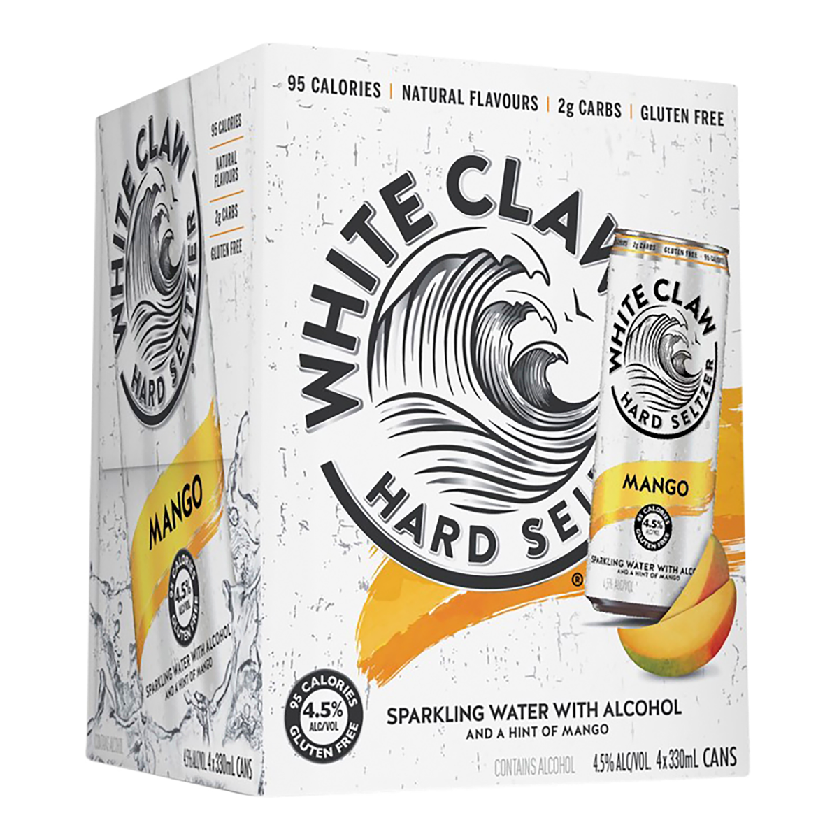 White Claw Hard Seltzer Mango (4 Pack) - Kent Street Cellars
