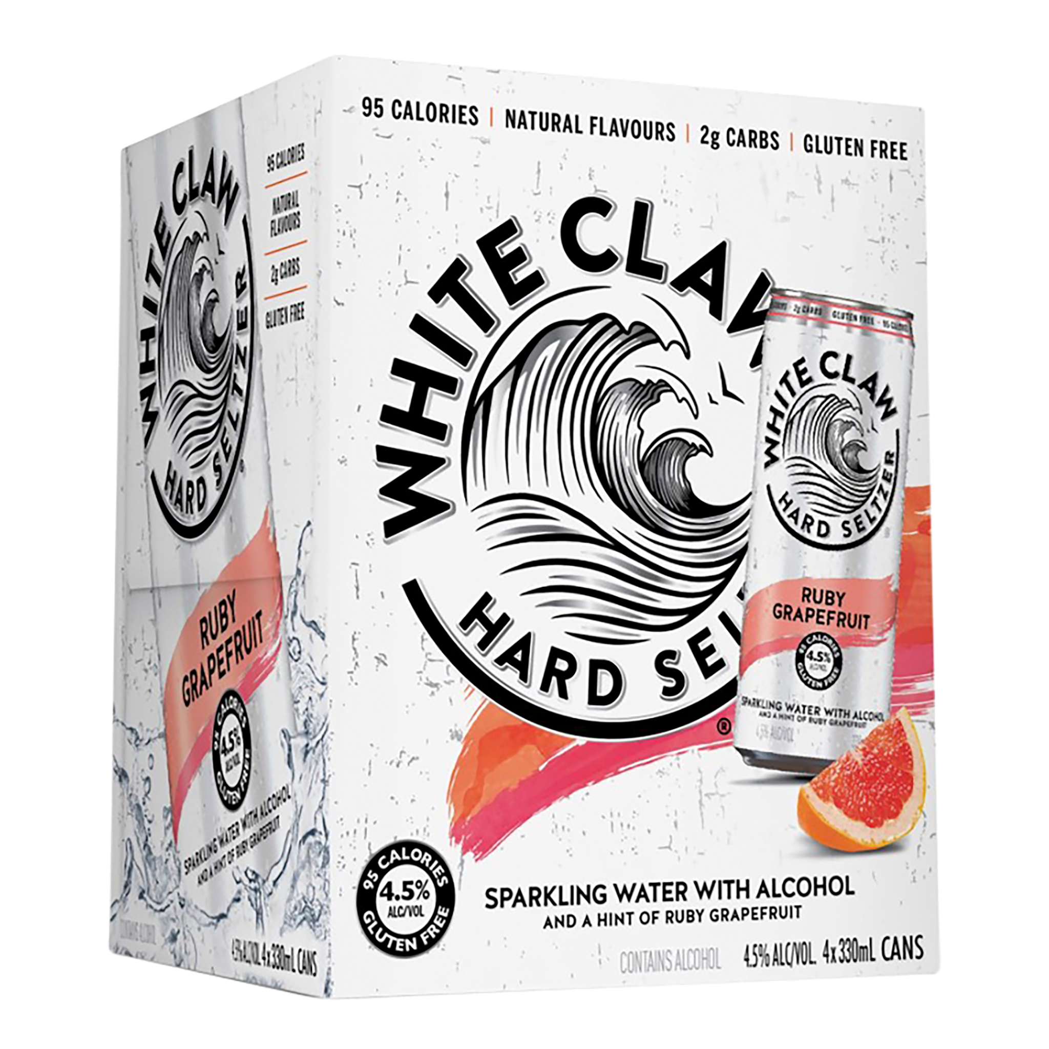 White Claw Hard Seltzer Ruby Grapefruit (4 Pack) - Kent Street Cellars