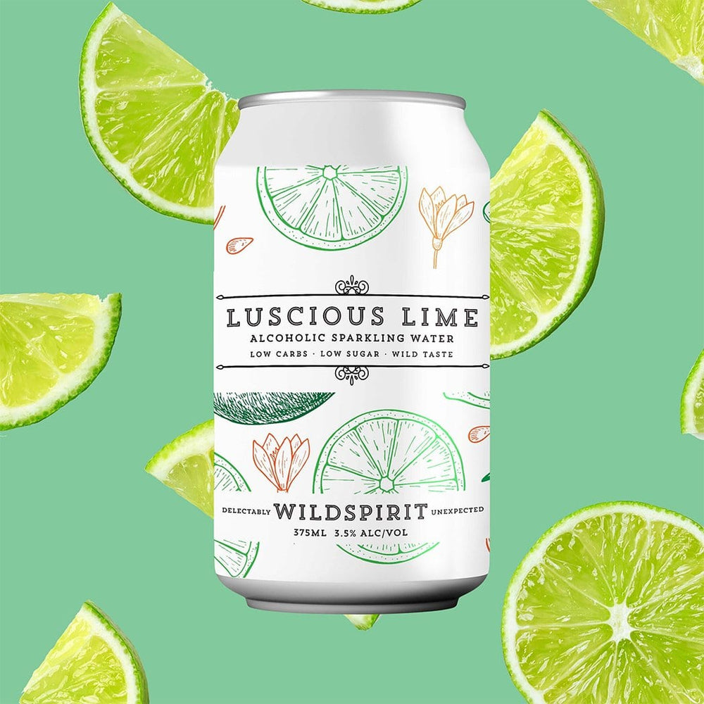 Wildspirit Luscious Lime Alcoholic Sparkling Water (4 Pack)